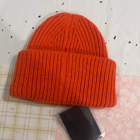 Acne Studios Orange Knit Beanie - Picture 2 of 8